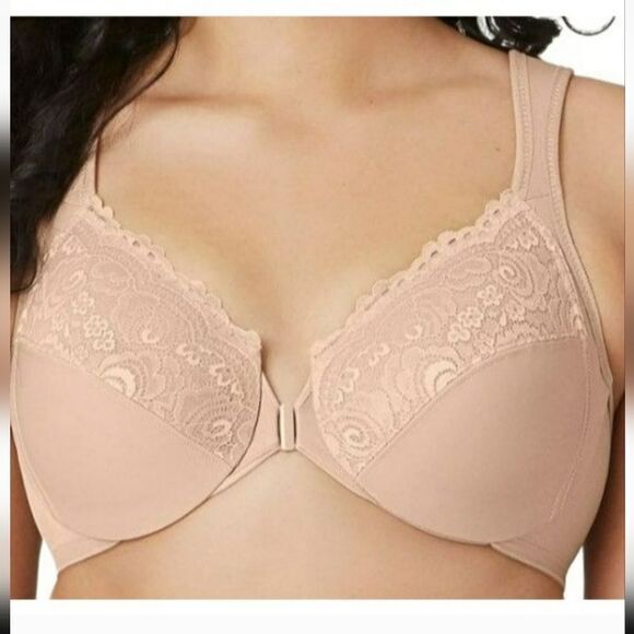 Glamorise Front Close Wonderwire Bra Cappuccino 1245 48DD - Picture 1 of 4